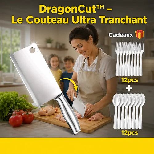 DragonCut™ – Le Couteau Ultra Tranchant Des Chefs Asiatiques + 2 Cadeaux